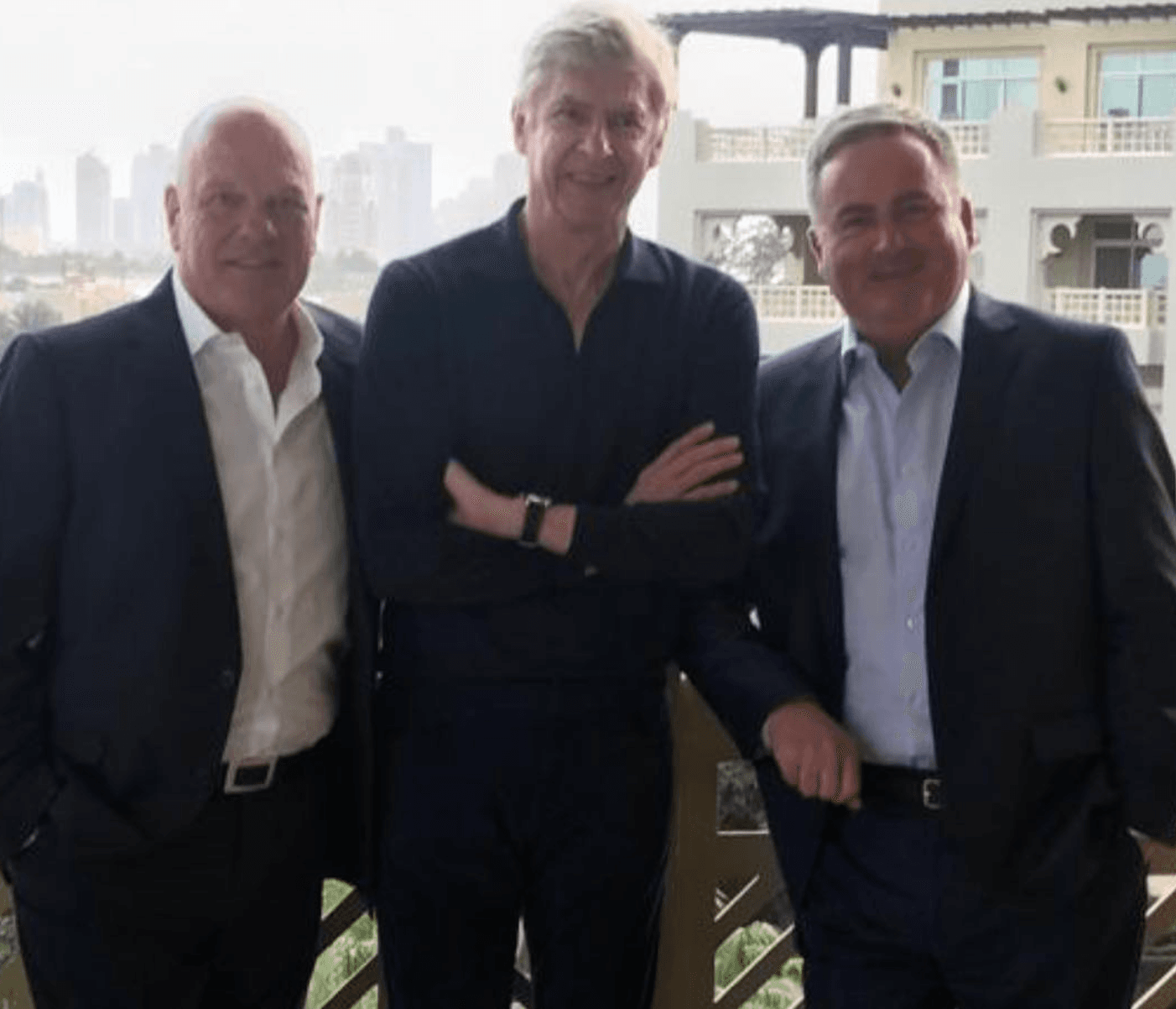 Richard Keys and Andy Gray with a guest